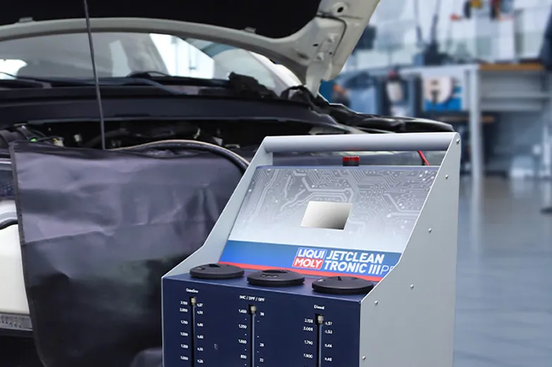 Jetclean Tronic III Liqui Moly in der Werkstatt